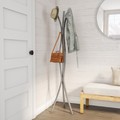 Hastings Home Modern Twist Coat Rack- Freestanding Metal Hall Tree For Coats, Jackets, Scarves, Hats or Purses 932704HMN